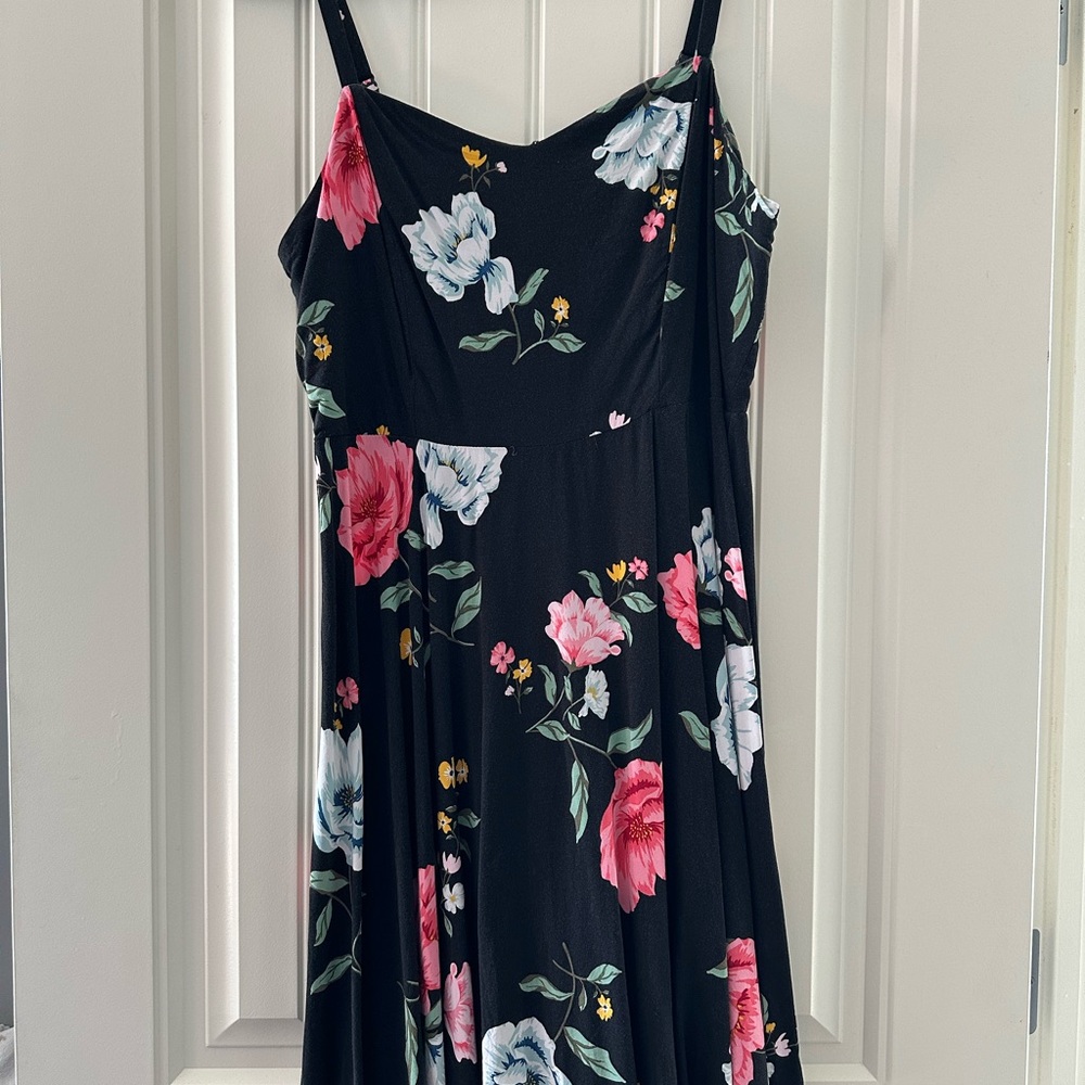 Floral Black Dress